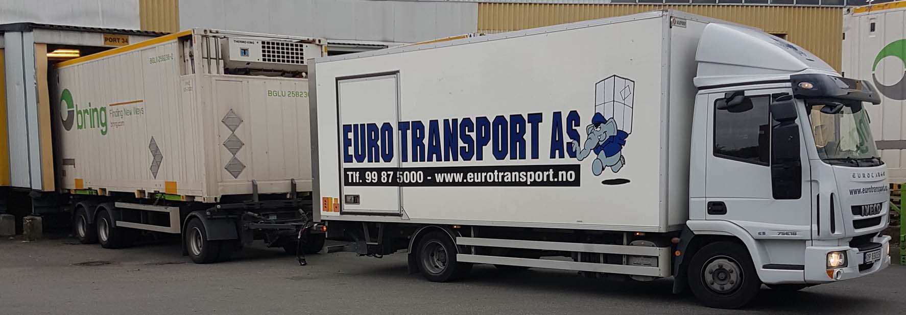 Eurotransport bilpark på veien